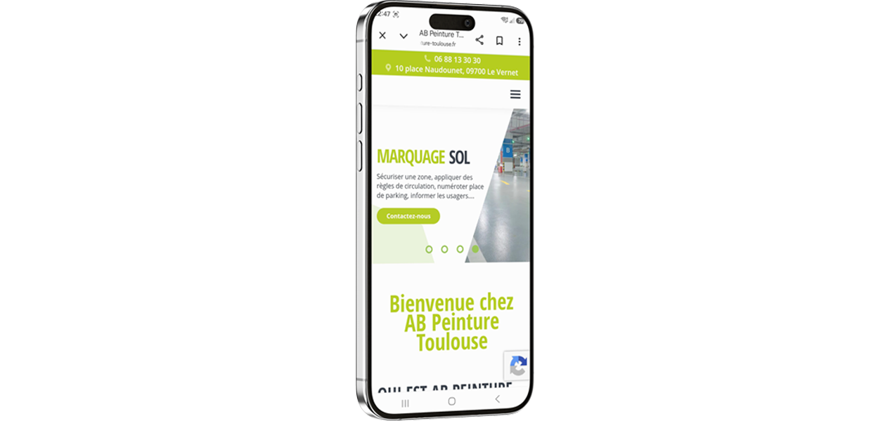version mobile creation site peintre toulouse occitanie