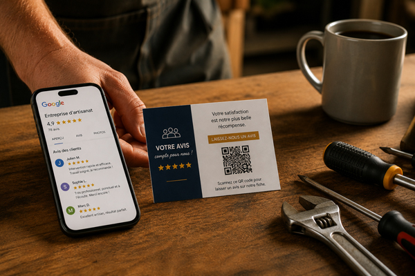 demander avis Google artisan smartphone client