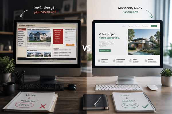 design site internet artisan PME confiance visiteur