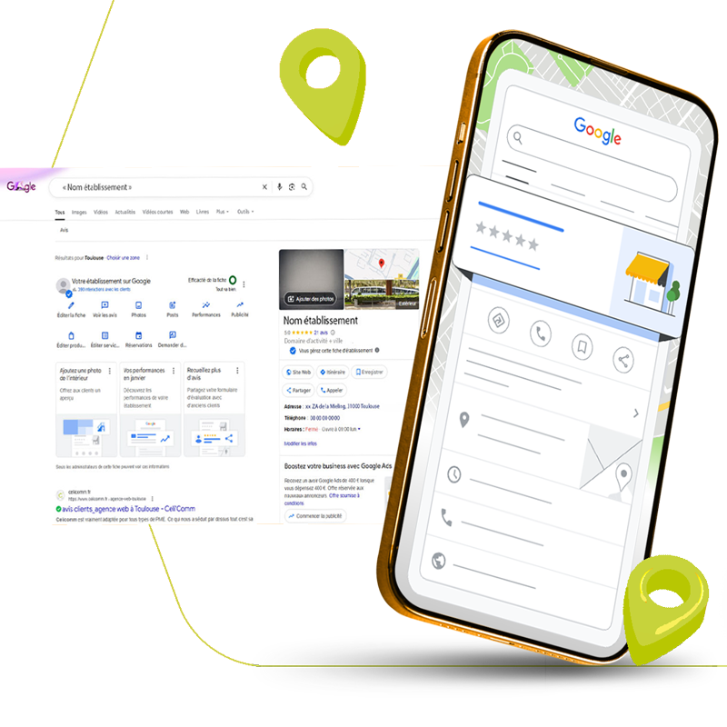 fiche Google business agence web toulouse Celicomm referencement local