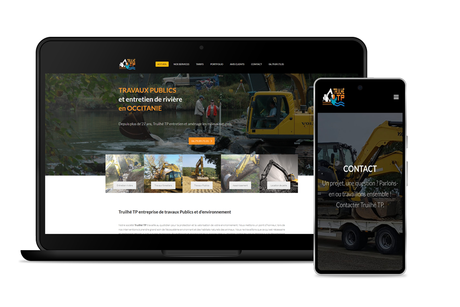 agence web BTP Gers création site internet Truilhé Tp 32