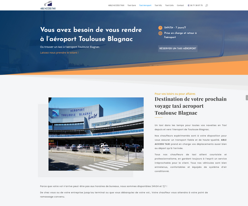 taxi aéroport toulouse able access taxi 31