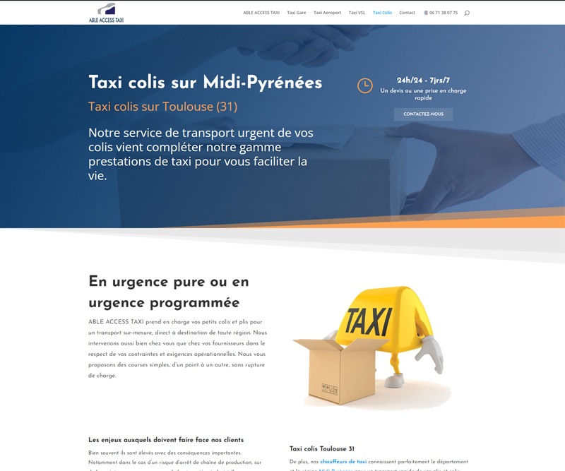 taxi colis toulouse able access taxi 31